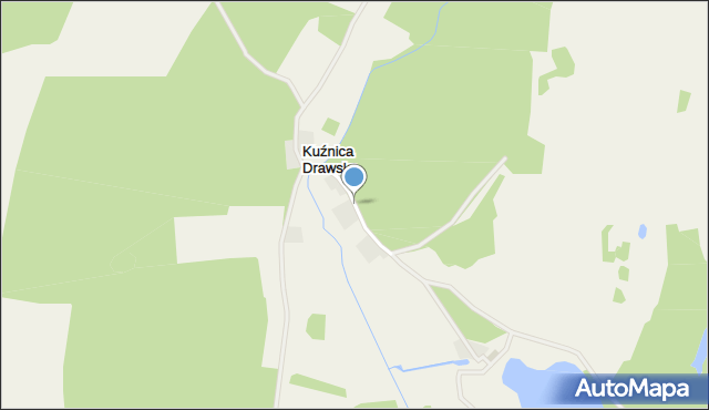 Kuźnica Drawska, Kuźnica Drawska, mapa Kuźnica Drawska