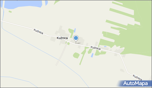 Kuźnica gmina Kodrąb, Kuźnica, mapa Kuźnica gmina Kodrąb