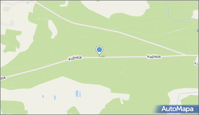 Kuźnica gmina Warlubie, Kuźnica, mapa Kuźnica gmina Warlubie