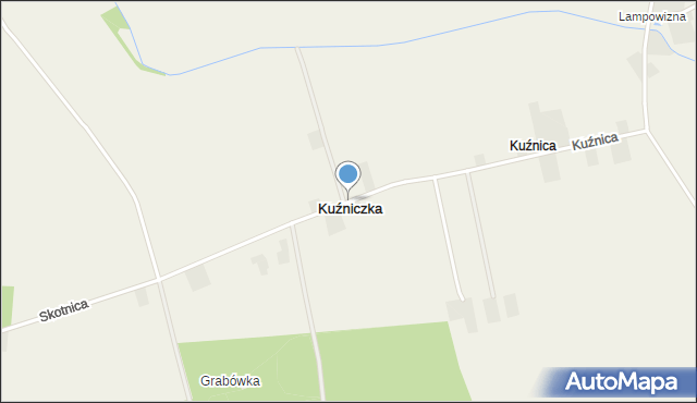 Kuźniczka gmina Praszka, Kuźniczka, mapa Kuźniczka gmina Praszka