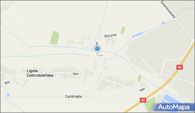 Ligota Dobrodzieńska, Kuźnia, mapa Ligota Dobrodzieńska