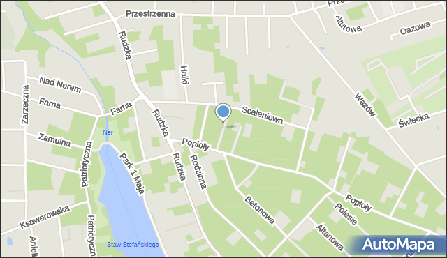 Łódź, Kurantowa, mapa Łodzi