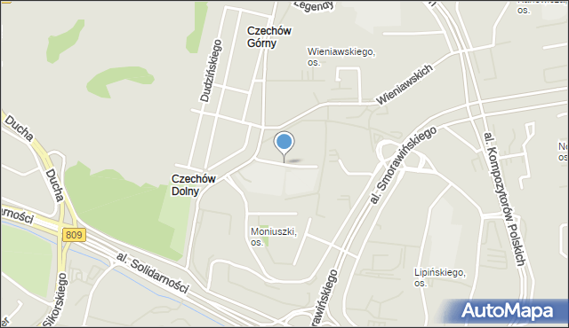 Lublin, Kurantowa, mapa Lublina