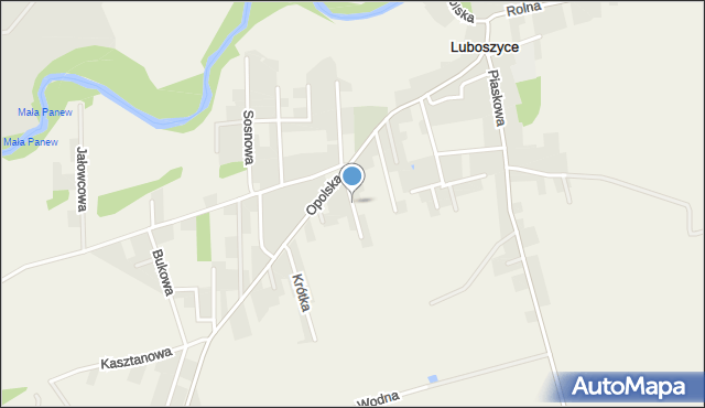 Luboszyce gmina Łubniany, Kusa, mapa Luboszyce gmina Łubniany