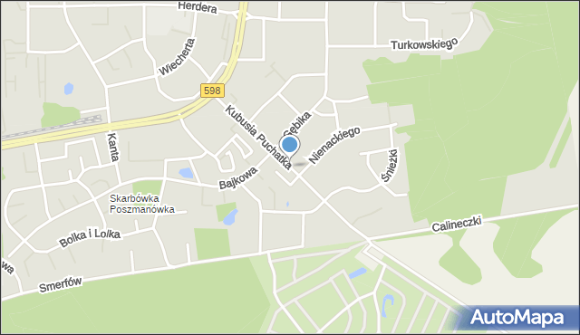 Olsztyn, Kubusia Puchatka, mapa Olsztyna