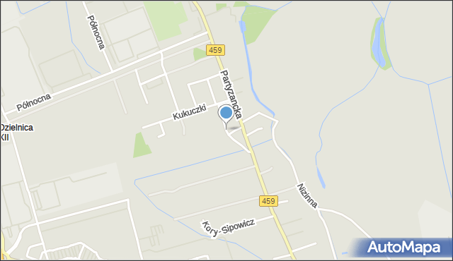 Opole, Kurpierza Franciszka, mapa Opola