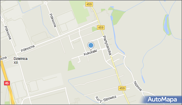 Opole, Kukuczki Jerzego, mapa Opola