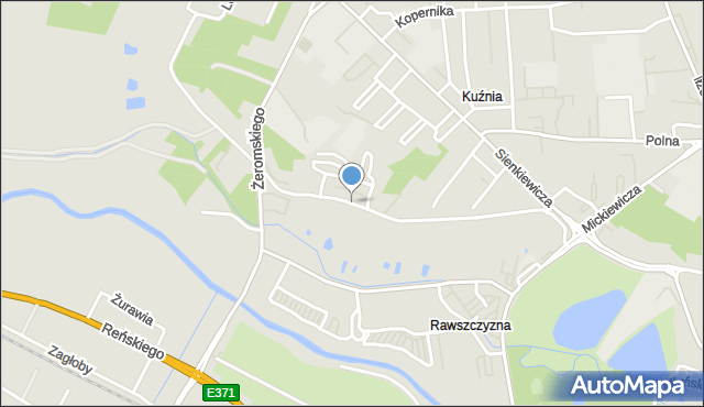 Ostrowiec Świętokrzyski, Kuźnia, mapa Ostrowiec Świętokrzyski