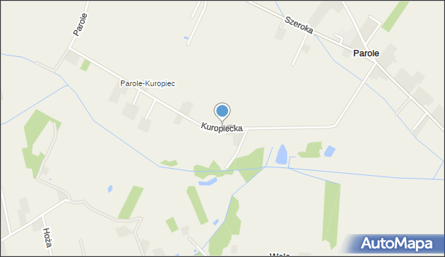 Parole, Kuropiecka, mapa Parole