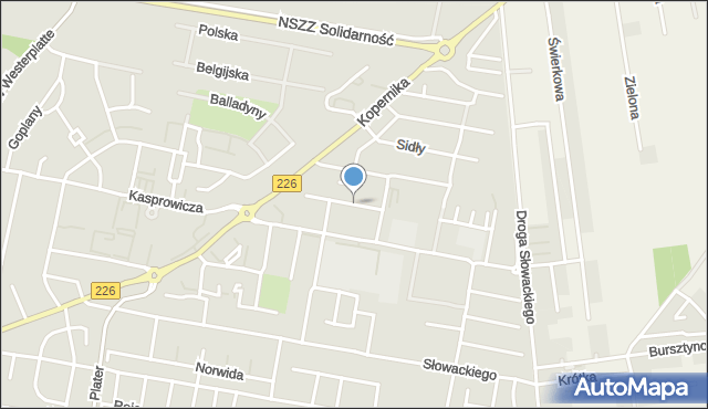 Pruszcz Gdański, Kusocińskiego Janusza, mapa Pruszcz Gdański