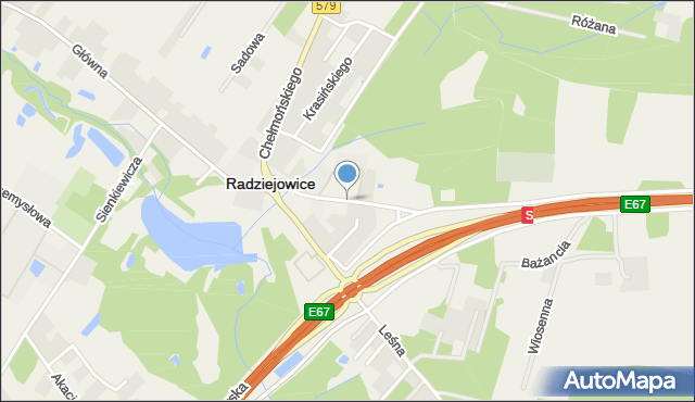 Radziejowice, Kubickiego, mapa Radziejowice