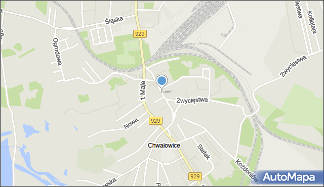 Rybnik, Kupiecka, mapa Rybnika