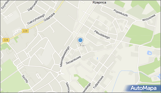 Rzepnica, Kubusia Puchatka, mapa Rzepnica