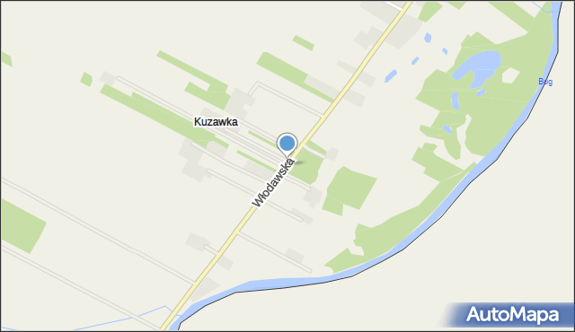 Sławatycze, Kuzawka, mapa Sławatycze