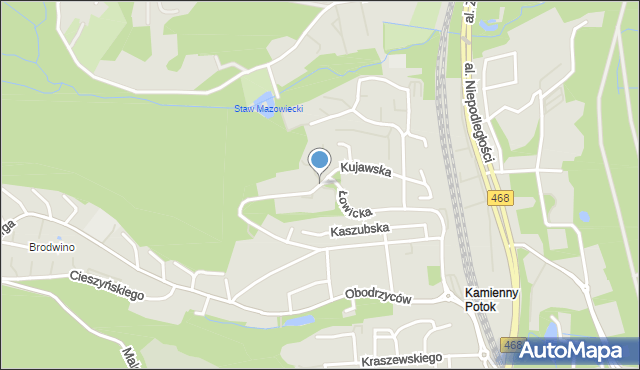 Sopot, Kujawska, mapa Sopotu