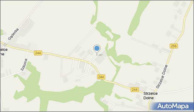 Strzelce Górne, Kukułcza, mapa Strzelce Górne