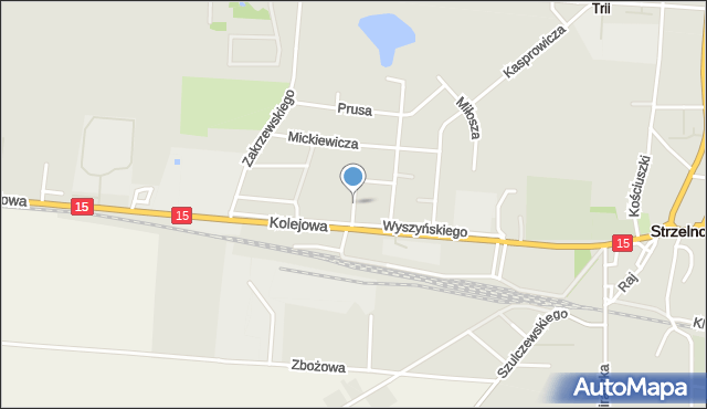 Strzelno powiat mogileński, Kujawska, mapa Strzelno powiat mogileński