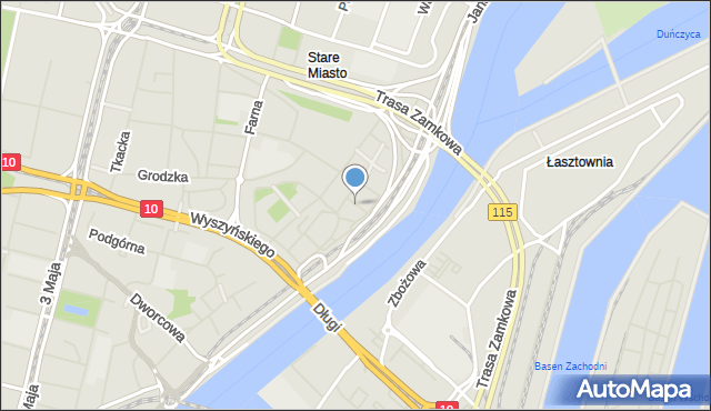 Szczecin, Kurza Stopka, mapa Szczecina