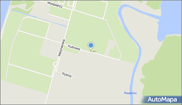 Szczecin, Kutrowa, mapa Szczecina