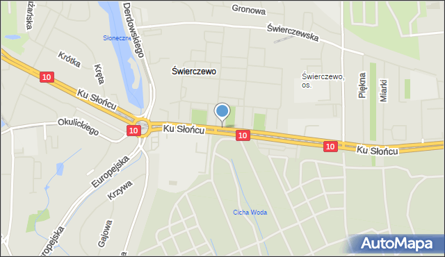 Szczecin, Ku Słońcu, mapa Szczecina