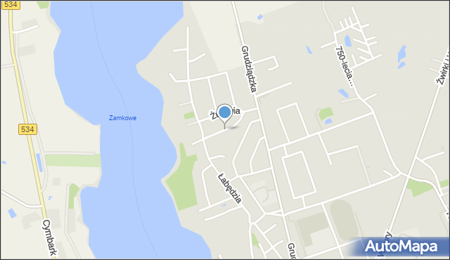 Wąbrzeźno, Kukułcza, mapa Wąbrzeźno