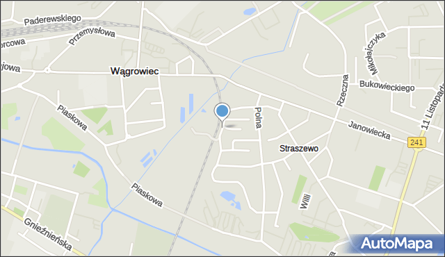 Wągrowiec, Kulińskiego Stanisława, mapa Wągrowiec