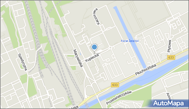 Warszawa, Kupiecka, mapa Warszawy