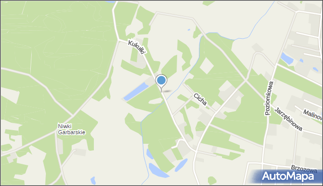 Wioska gmina Syców, Kukułki, mapa Wioska gmina Syców
