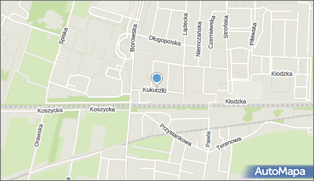 Wrocław, Kukuczki Jerzego, mapa Wrocławia