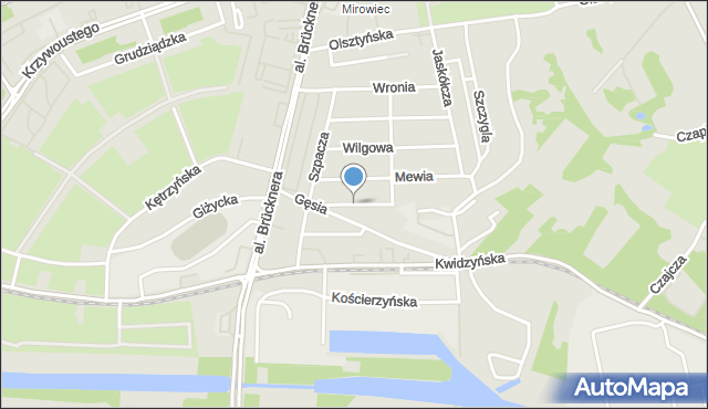 Wrocław, Kukułcza, mapa Wrocławia