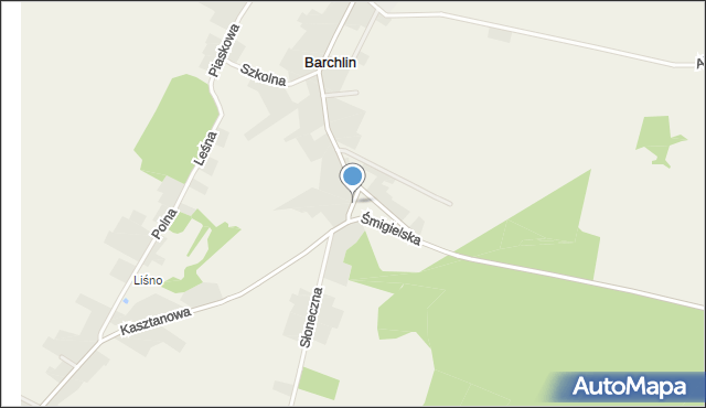 Barchlin, Kwiatowa, mapa Barchlin