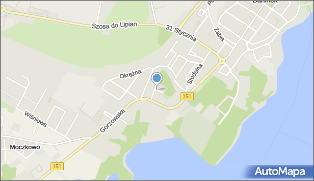 Barlinek, Kwiatowa, mapa Barlinek