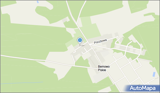 Bemowo Piskie, Kwiatowa, mapa Bemowo Piskie