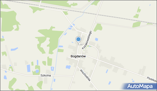 Bogdanów gmina Wola Krzysztoporska, Kwiatowa, mapa Bogdanów gmina Wola Krzysztoporska