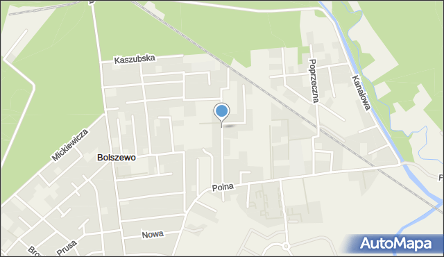 Bolszewo, Kwiatowa, mapa Bolszewo