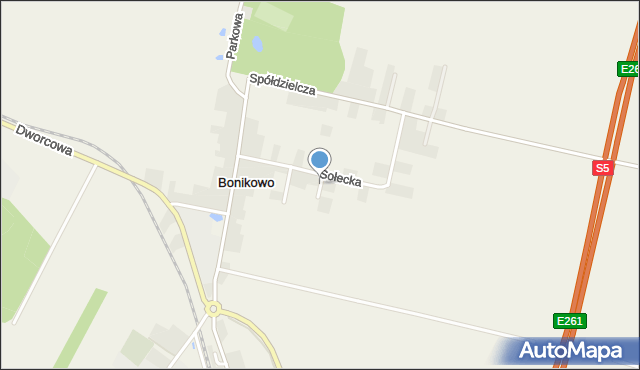 Bonikowo, Kwiatowa, mapa Bonikowo