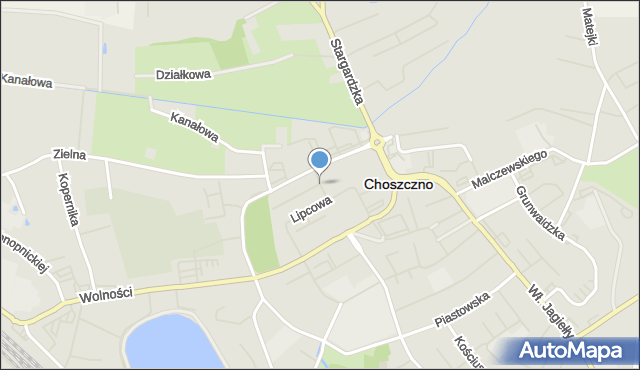 Choszczno, Kwiatowa, mapa Choszczno