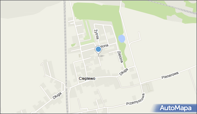 Cieplewo, Kwiatowa, mapa Cieplewo