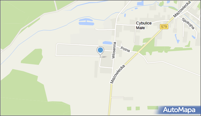 Cybulice Małe, Kwiatowa, mapa Cybulice Małe