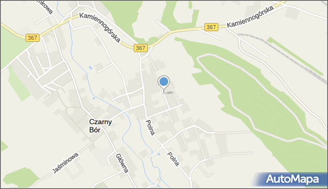 Czarny Bór, Kwiatowa, mapa Czarny Bór