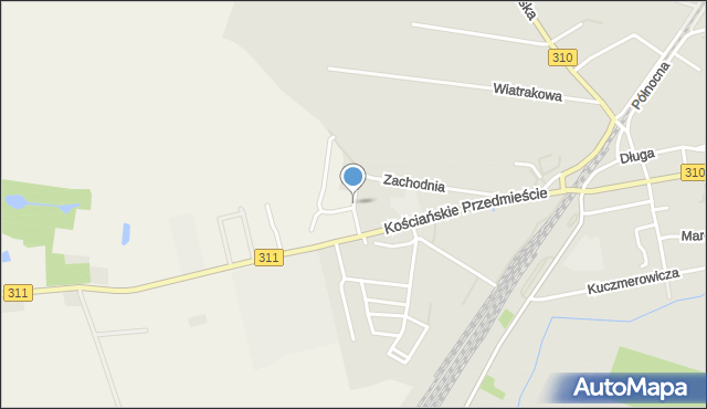 Czempiń, Kwiatowa, mapa Czempiń