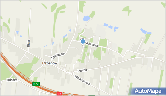 Czosnów, Kwiatowa, mapa Czosnów