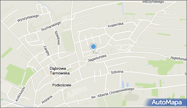 Dąbrowa Tarnowska, Kwiatowa, mapa Dąbrowa Tarnowska