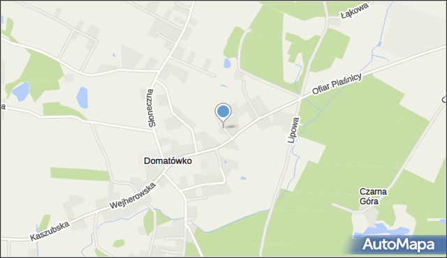 Domatówko, Kwiatowa, mapa Domatówko