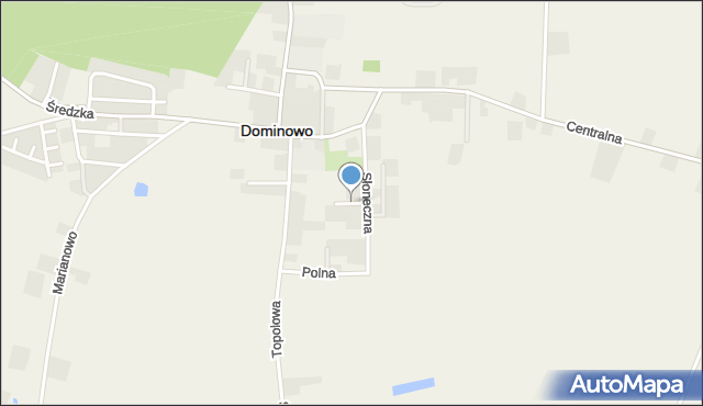 Dominowo, Kwiatowa, mapa Dominowo