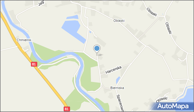 Drogomyśl, Kwiatowa, mapa Drogomyśl