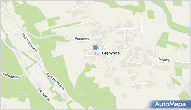 Grębynice, Kwitnących Sadów, mapa Grębynice