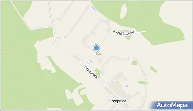 Grzepnica, Kwiat Lotosu, mapa Grzepnica