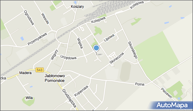 Jabłonowo Pomorskie, Kwiatowa, mapa Jabłonowo Pomorskie