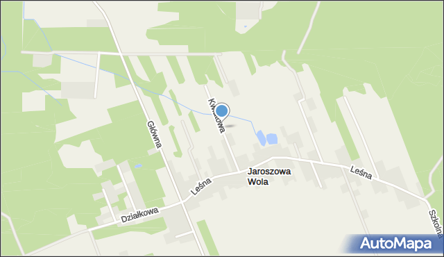 Jaroszowa Wola, Kwiatowa, mapa Jaroszowa Wola